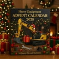 thumbnail image 7 of Heavy Equipment Advent Calendar 2025 – 24 Days of Die-Cast Construction Vehicles, Mini Trucks for Tree & Play, Non-Duplicate Models with Hanging Strings for Collectors, 7 of 7