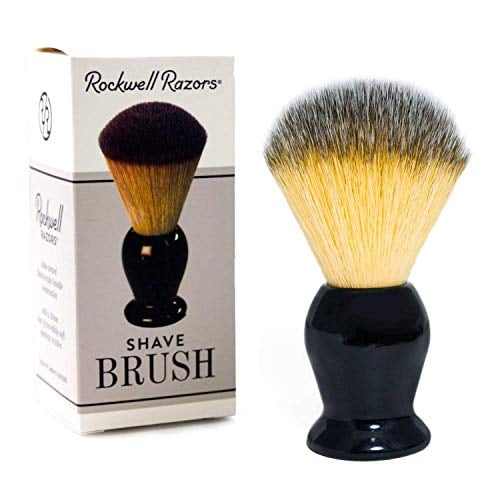 Rockwell Razors Brosse à Raser à Poils Synthétiques avec Manche en Acrylique Noir Premium - Nœud de 20mm