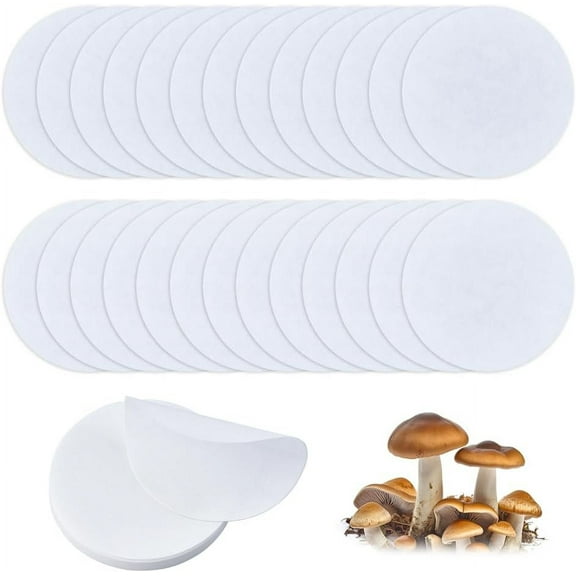 100PCS 2 Speeds Filter Discs 90mm Diameter Quantitative Filter Paper Circles Slow Flow/Fast Speed Wide Mouth Size Funnel Filter Paper for Buchner Funnel Mushroom Cultivation
