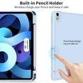 thumbnail image 6 of Kenke Case for iPad Air 11-inch M3/M2 (2025/2024), iPad Air 5th/4th Generation (2022/2020) Case with Pencil Holder, Trifold Stand Case with Soft TPU Back Cover, Auto Sleep/Wake, Light Blue, 6 of 8