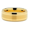 thumbnail image 4 of 8mm Men's Tungsten Carbide Ring Wedding Band 14k Gold Plated Jewelry Bridal Size 8-16 (Tungsten, 14), 4 of 6