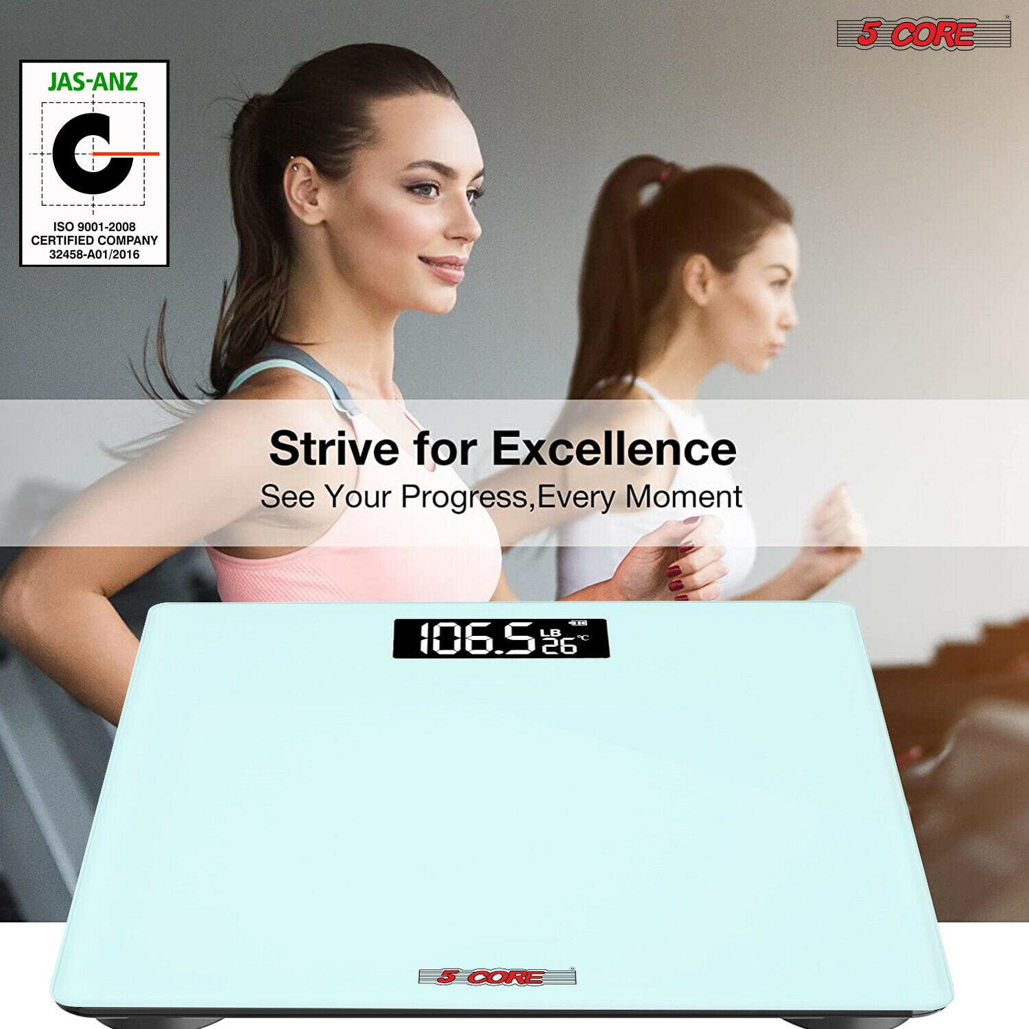 Dropship 5 Core Rechargeable Smart Digital Bathroom Weighing Scale With Body  Fat And Water Weight For People; Bluetooth BMI Electronic Body Analyzer  Machine; 400 Lbs. BBS 03 R PNK to Sell Online