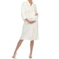 thumbnail image 2 of White Mark Long Sleeve Maternity Robe (Maternity & Maternity Plus), 2 of 4