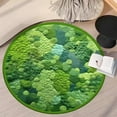 thumbnail image 7 of Specollect 3Pcs Modern Round Area Rug,Grass Green Moss Aesthetic Rug for Bedroom Non-Slip Throw Shag Fluffy Carpet Washable Circle Rug for Nursery Room Girls Living Room Playroom Home Dorm Decor, 7 of 7