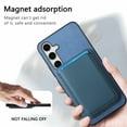thumbnail image 5 of Allytechgroup 2 in 1 Detachable Wallet Case for Samsung Galaxy S25 Ultra, [Compatible with MagSafe] Luxury PU Leather Card Holder Soft Bumper Shockproof Anti-Scratch Magnetic Case, Blue, 5 of 12