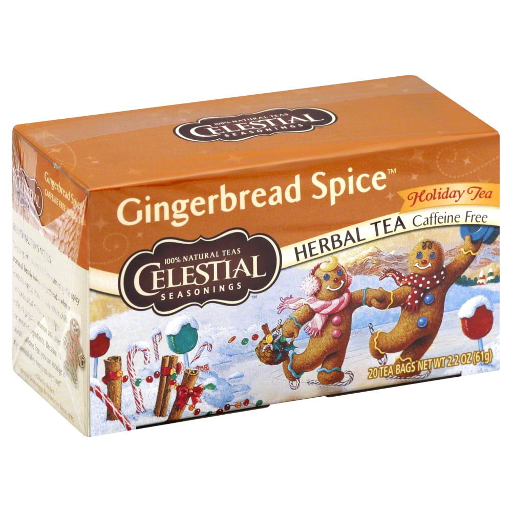 Celestial Seasonings Holiday Herbal Tea, Gingerbread Spice, 20 Count