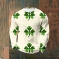 thumbnail image 1 of Ceisia Men's St. Patrick's Day Pixel Shamrock Waffle Knit Top | Long Sleeve Crew Neck Casual Tee Gifts, 1 of 3