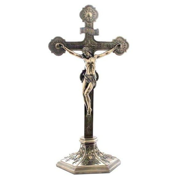 Unicorn Studios WU75543A4 Crucifix Debout Sculpture Religieuse de Jésus