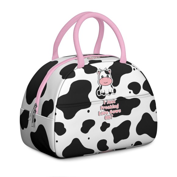 Rustic Farm Cow Lunch Bag – Buffalo and Bull Design for Farmhouse Style Fans and Cow Enthusiasts