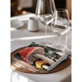 thumbnail image 6 of Mushrooms Black Cloth Napkins Set of 8 Reusable Dinner Napkins, Butterfly Botanical Country Plants Cocktail Napkin Washable Table Napkins for Wedding/Holiday Party/Baby Shower 20"x20", 6 of 7