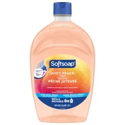 Softsoap Juicy Peach Liquid Hand Soap, Kitchen and Bathroom Hand Soap, Rich Fruity Scent, 50 oz Refill Bottle
