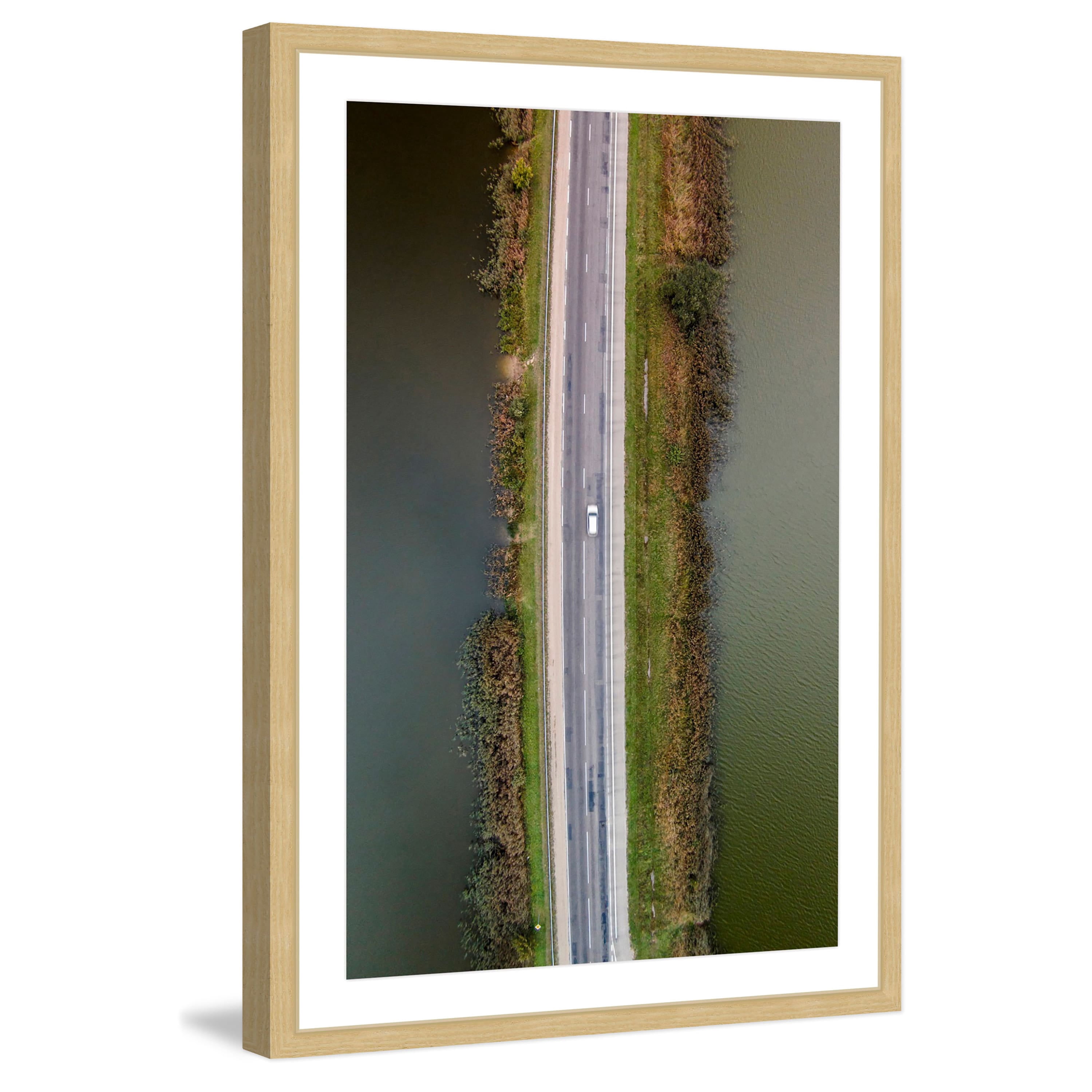 Marmont Hill "Lanes Across Water" by Karolis Janulis Framed Painting Print