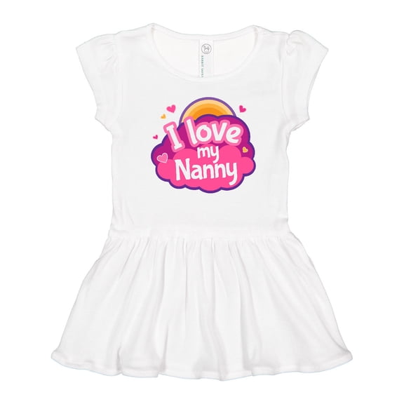Inktastic I Love My Nanny grandchild Girls Toddler Dress