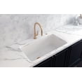 thumbnail image 4 of Rohl 6497-00 Allia 34-1/2" Undermount Single Basin Fireclay Kitchen Sink - White, 4 of 7