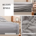 thumbnail image 4 of PROMEED 3pcs Grade 6A Silk Sheets for Queen Size Bed with Deep Pocket Fitted Sheet and Pillowcases, All 23 Momme Mulberry Silk 3 Piece Sheet Set (Light Grey, Queen), 4 of 6