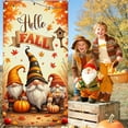thumbnail image 6 of Large Fall Door Cover Decorations Fall Door Banner for Front Door Realistic Sunflower Maple Leaves Pumpkin Door Hanging Sign Autumn Harvest Backdrop Background for Thanksgiving Holiday Party Supplies, 6 of 6