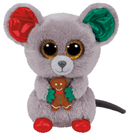 Ty Inc. Beanie Boo Plush Stuffed Animal Mac the Christmas Mouse 9"