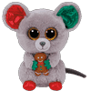 Ty Inc. Beanie Boo Plush Stuffed Animal Mac the Christmas Mouse 9"