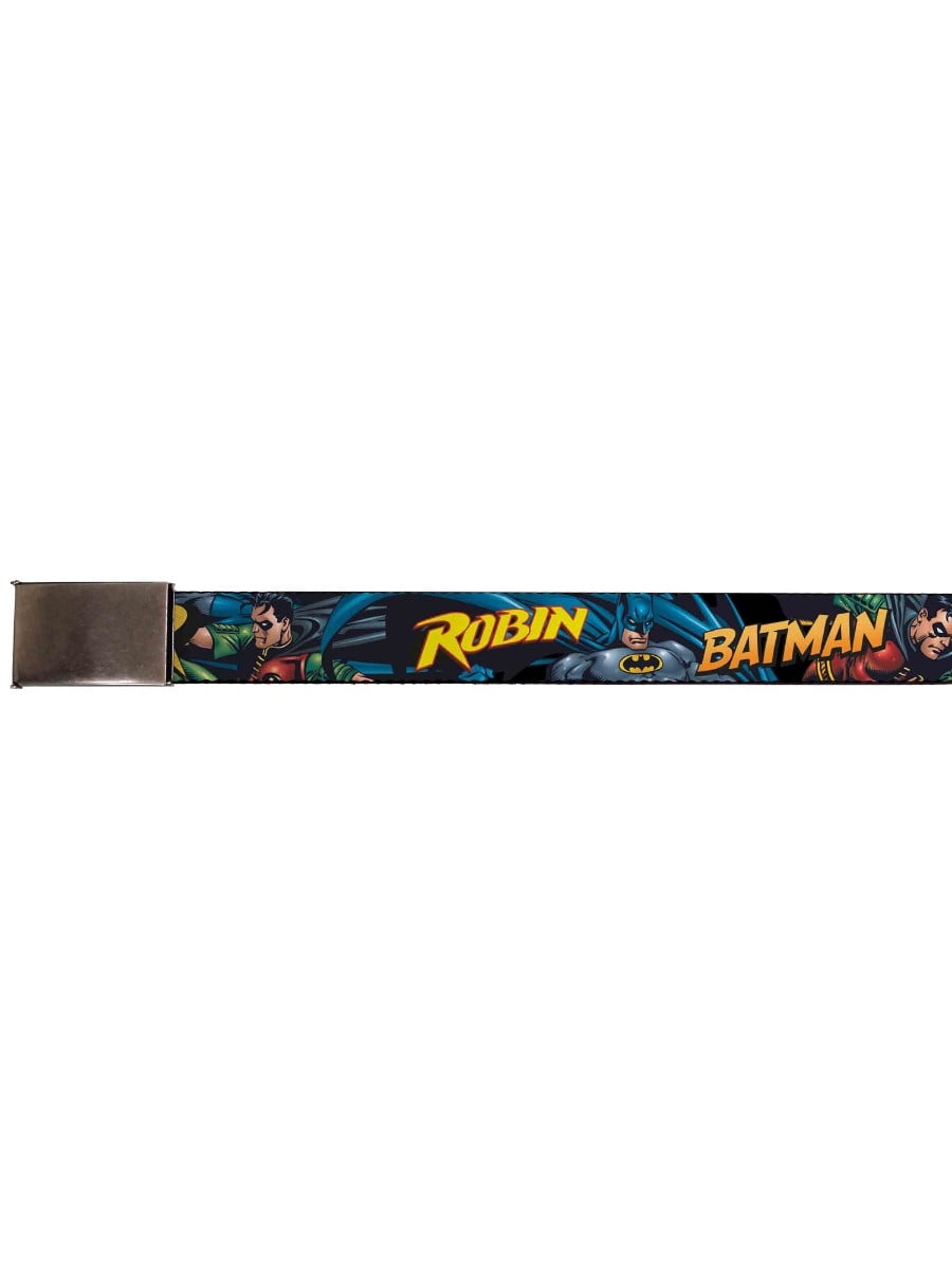 Buckle Down Mens Web Belt-Batman Gothic Knights Poses