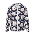 thumbnail image 1 of Saiise Cute Basebal Pattern Sun Protection Hoodie for Men and Women, Lightweight Quick-Dry Windproof with Hood and Zip-Large, 1 of 7