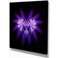 thumbnail image 2 of Bright Purple in Black Fractal Flower - Large Abstract Canvas Artwork, 2 of 3