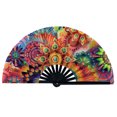 thumbnail image 2 of Homerr Folding Fan Dance Fan Folding Stylish Handheld Floral Leopard Starry Print Dance for Parties Festivals Performance, 2 of 6