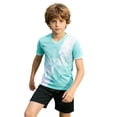 thumbnail image 5 of LIIPEE Summer Outfits For Boys Athleisure Fashion Graphic Short Sleeve Tees Solid Color Shorts 2 Piece Set Kids Quick Drying Breathable Sports Outfit Sets,5-6 Years, 5 of 6