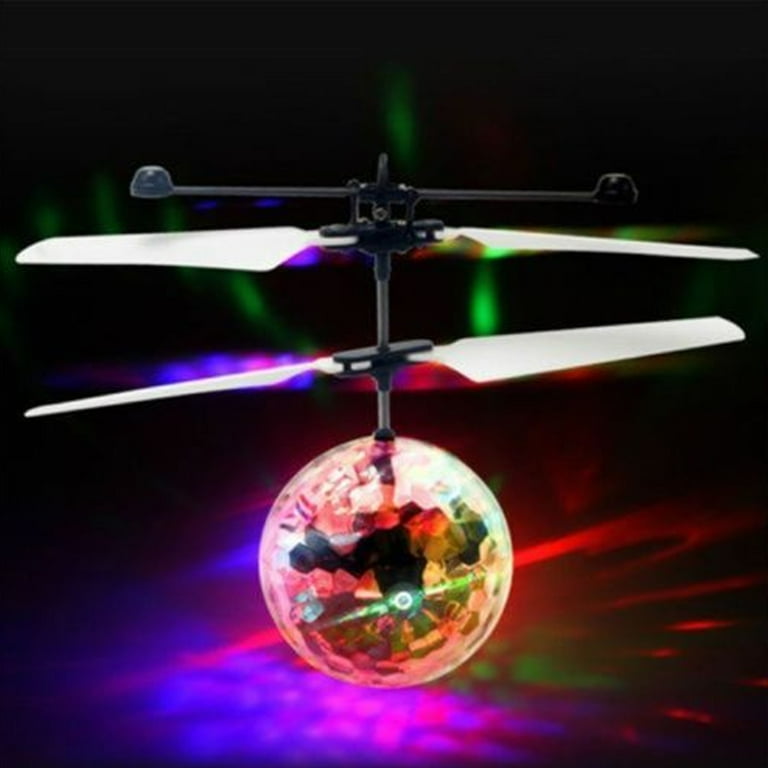 Sunisery Infrared Induction Flying UFO Helicopter with Rainbow Shinning LED Lights