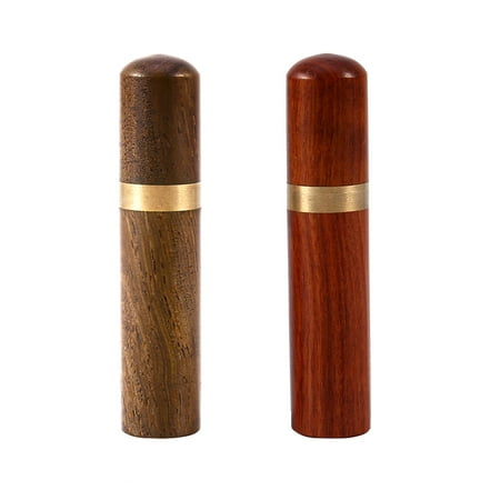

WALFRONT 1pc Natural Wood Toothpick Holder Case Portable Handmade Craft Outdoor Use Container