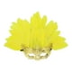 thumbnail image 3 of Máscara de plumas artificiales de media cara, accesorio de moda para fiesta de disfraces de cosplay Oro, 3 of 8
