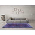 thumbnail image 3 of Ahgly Company Indoor Square Oriental Blue Traditional Area Rugs, 7' Square, 3 of 4
