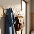 thumbnail image 3 of REGALWOVEN 1 Pack Coat Rack Wall Mount, Coat Hook, Hat Rack, Wall Hooks for Hanging with 5 Hooks for Entryway, Bathroom, Bedroom White 7, 3 of 4