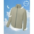 thumbnail image 3 of Little Donkey Andy Men’s Lightweight Breathable Running Golf Windbreaker Jacket Full Zip Windproof Water-resistant UPF50+ Khaki L, 3 of 7