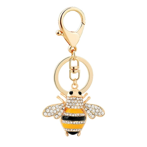 EGNMCR Keychains Creative Ltle Bee Car KeyChain Ladies Bag Ornaments Creative keychain