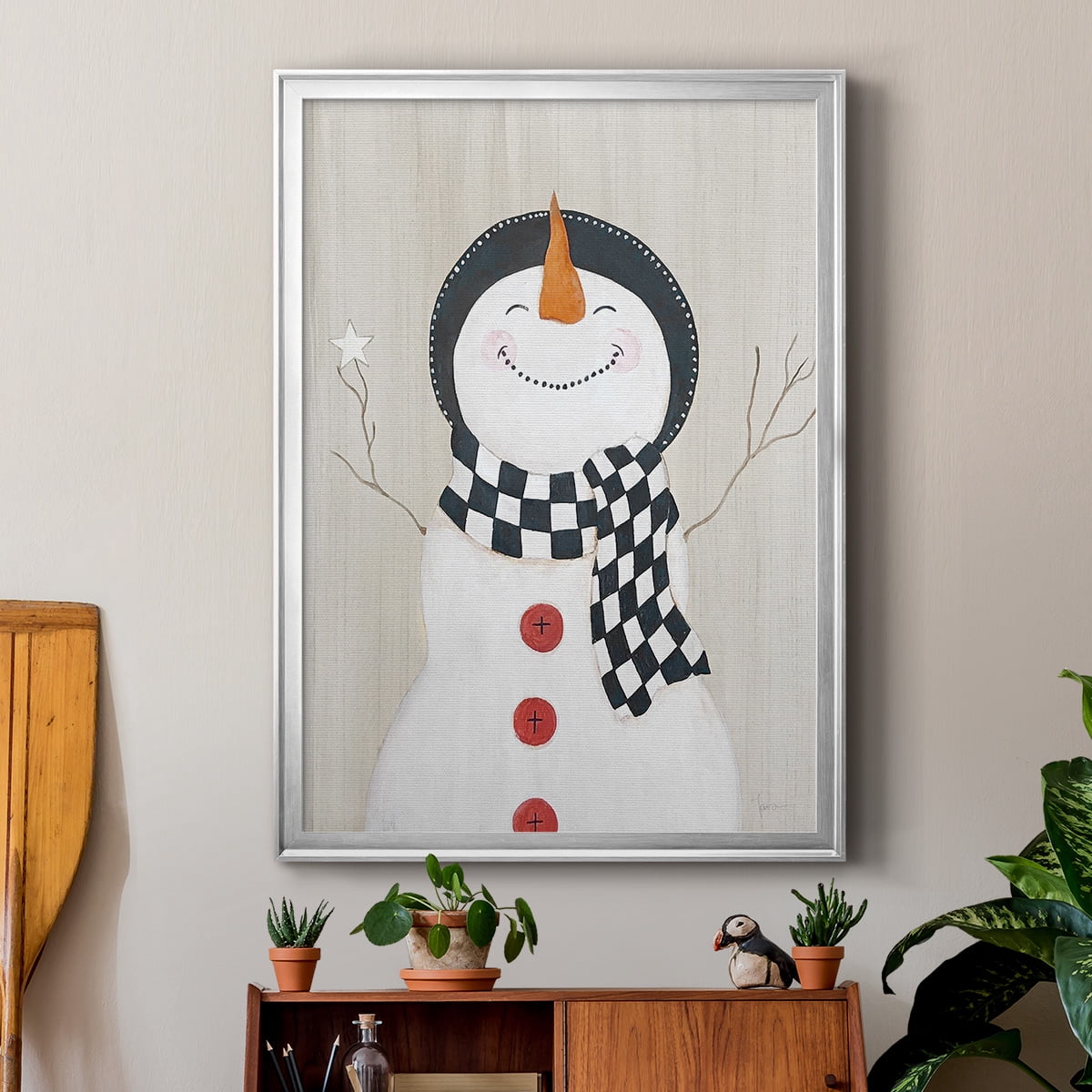 Festive Snowman II Premium Classic Framed Print - Ready to Hang