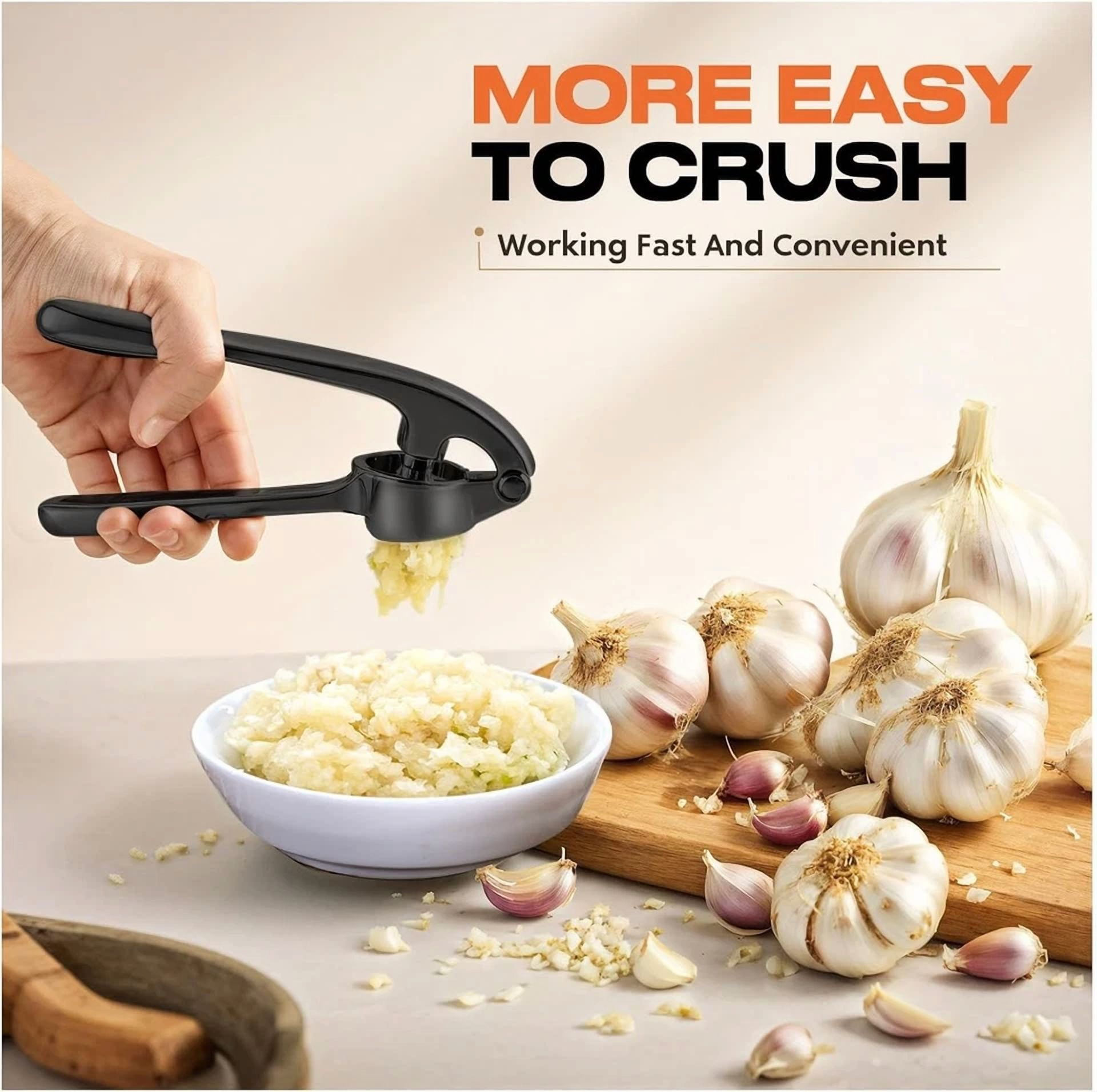 CIRCLE- Kitchen Garlic Press Stainless Steel, Premium Rust Proof & Dishwasher Safe Garl