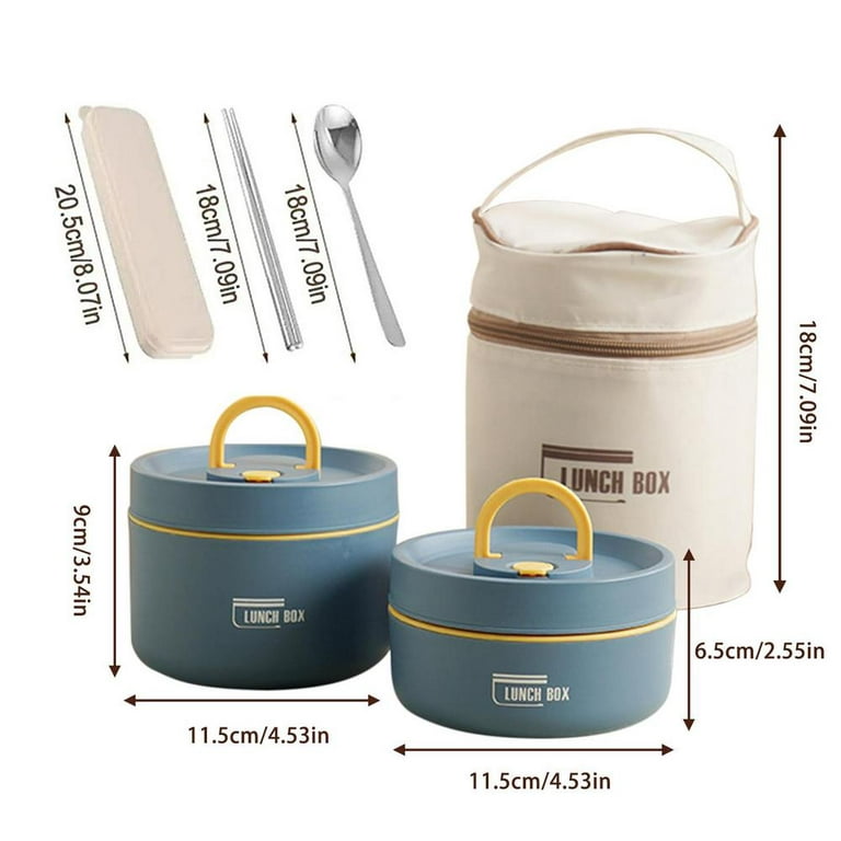 Stackable Thermos For Hot Food With Insulated Lunch Bag and Portable  Utensil,3 Layer Stackable Lunch Box With Compartments For Hot Food, Bento  Box For