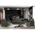 thumbnail image 2 of Ottomanson Emperor Sleeper Loveseat, Gray Microsuede, 2 of 6