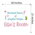 thumbnail image 4 of Personalized Mermaid Kisses And Starfish Wishes Mermaids Creatures Seahorse Princess Fish Starfish Queen Sweet Dreams Bedtime Unicorn Lovely Dream Wall Decal Sticker - Size: 30 In X 21 In, 4 of 5