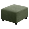 thumbnail image 1 of EIGTHTAIL Square Ottoman Covers Ottoman Slipcovers Folding Storage Stool Furniture Protector Form Fit with Elastic Bottom  Stretch High Spandex Small Checks Jacquard Fabric Brown XL 35”-, 1 of 6