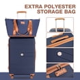 thumbnail image 3 of Travelhouse 6 Piece Hardshell Luggage Set Lightweight Suitcase with TSA Lock and Spinner Wheels and Duffle Bag,Blue, 3 of 12