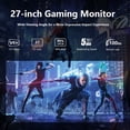 thumbnail image 2 of Raywego 27 Inch Curved Gaming Monitor, 100Hz FHD 1080P Frameless 1ms FreeSync, 2 of 9