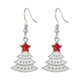 thumbnail image 5 of Pendientes de Navidad Oso de Fresa 5 Piezas Copo de Nieve Jingle Santa Claus CZ Hipoalergénico, 5 of 5