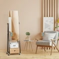 thumbnail image 6 of Oumilen Jewelry Armoire on Casters with Wood Chest Drawer in Yellow, 6 of 7