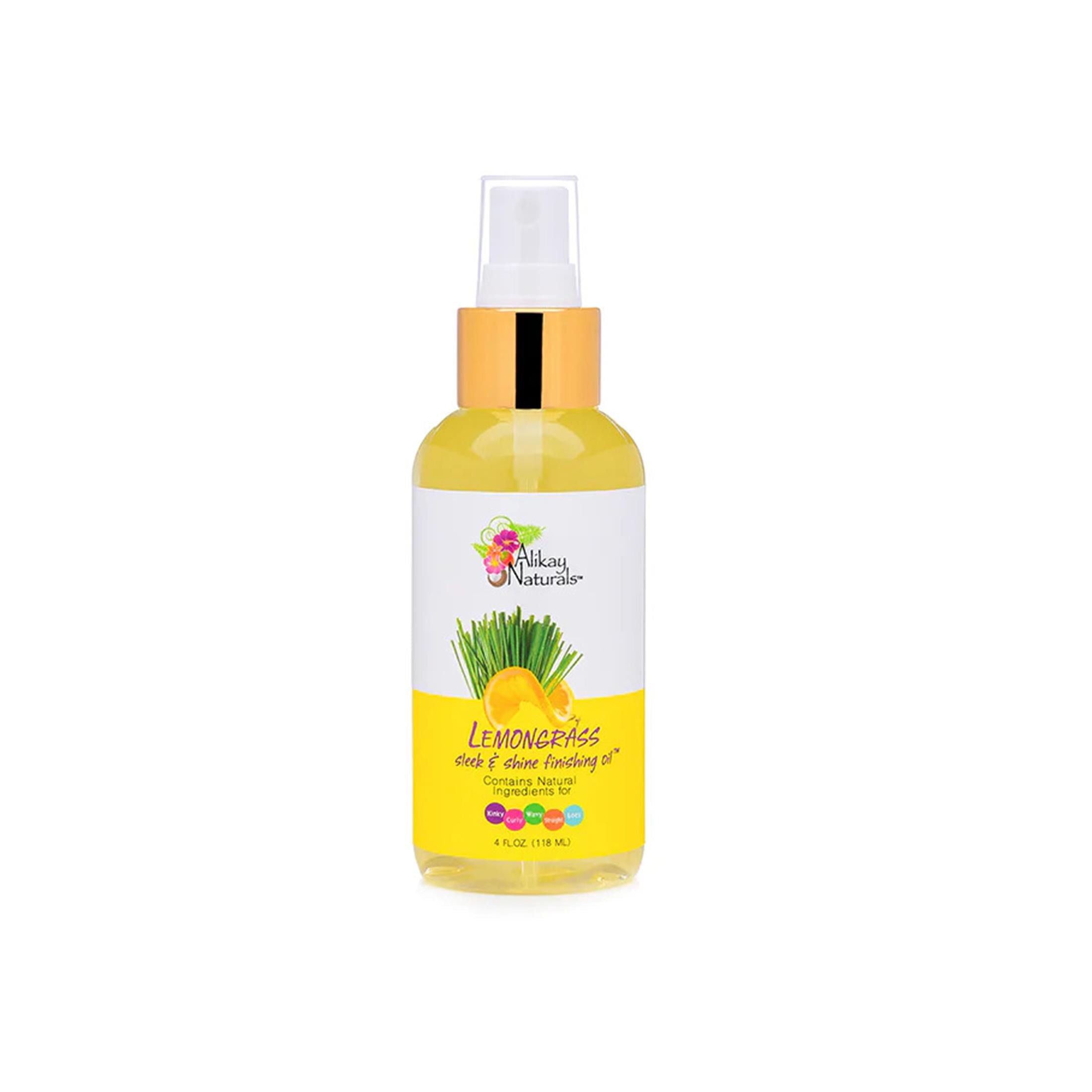 Alikay Naturals Lemongrass Sleek and Shine Finishing Hair Oil, 4 fl oz