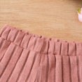 thumbnail image 7 of UngA Toddler Girl Clothes Knit Floral Fly Sleeve Tops Shorts Cute Summer Spring Outfits Kids Clothing Set 5-6 Years,Pink, 7 of 7