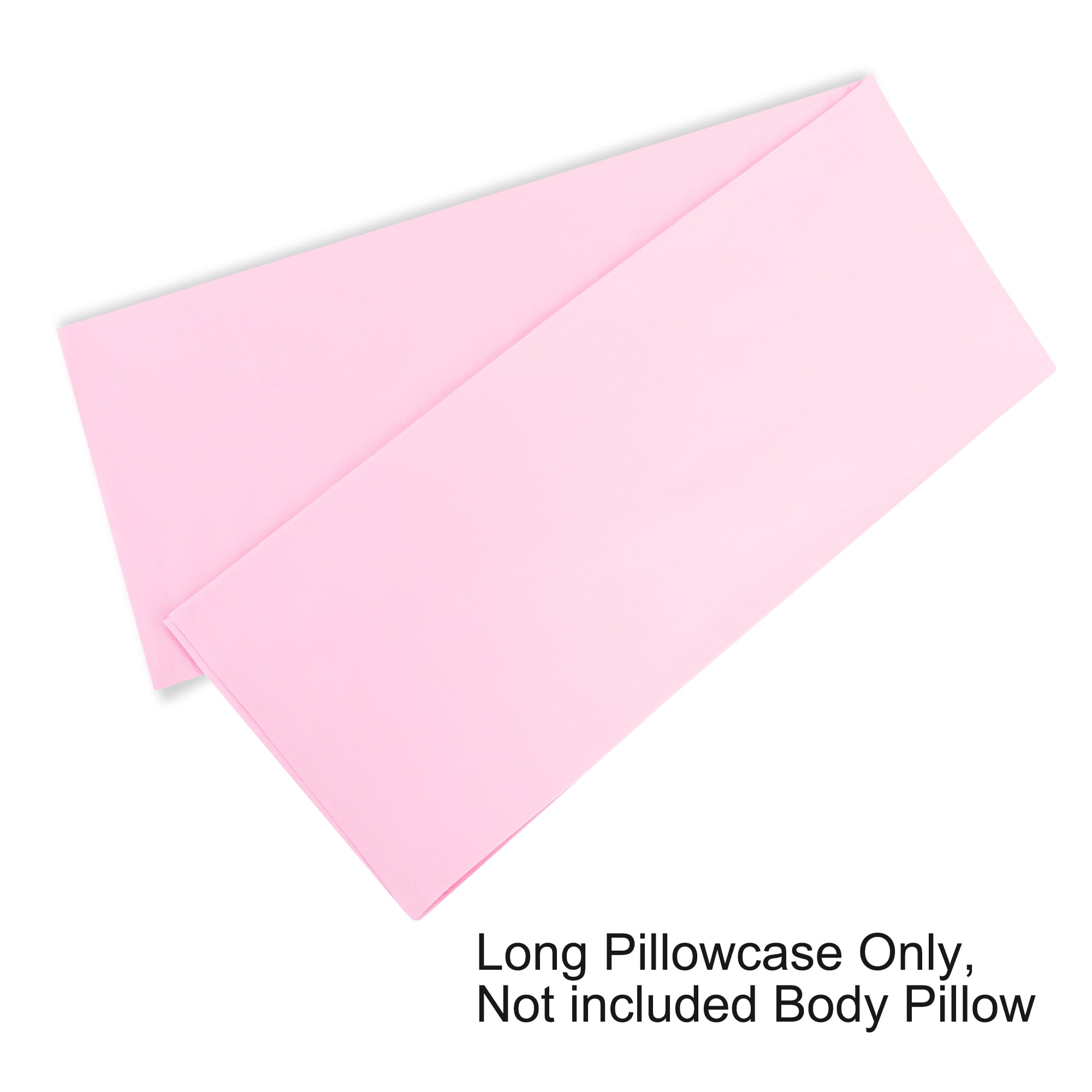 3 Pack Breathable Egyptian Cotton Body Pillow Covers, 20" x 72", Pink