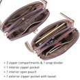 thumbnail image 6 of Dasein Women Tassel Zipper Pocket Crossbody Bag Shoulder Purse Fashion Travel Bag with Multi Pockets, 6 of 8