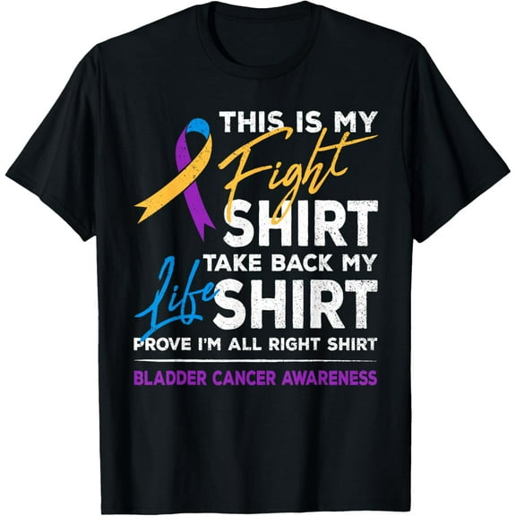 This Is My Fight Shirt Bladder Cancer Awareness Month Ribbon T-Shirt