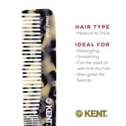Kent 6T Fine Tooth Comb and Wide Tooth Hair Comb, Handmade Styling Comb for Hair Care, Barber Combs, Beard Combs For Men, Hair Styling Grooming Hair Combs for Men, Women and Kids
